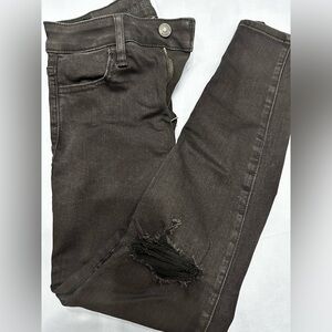 AE Black Skinny Jeans Destroyed Size 4S